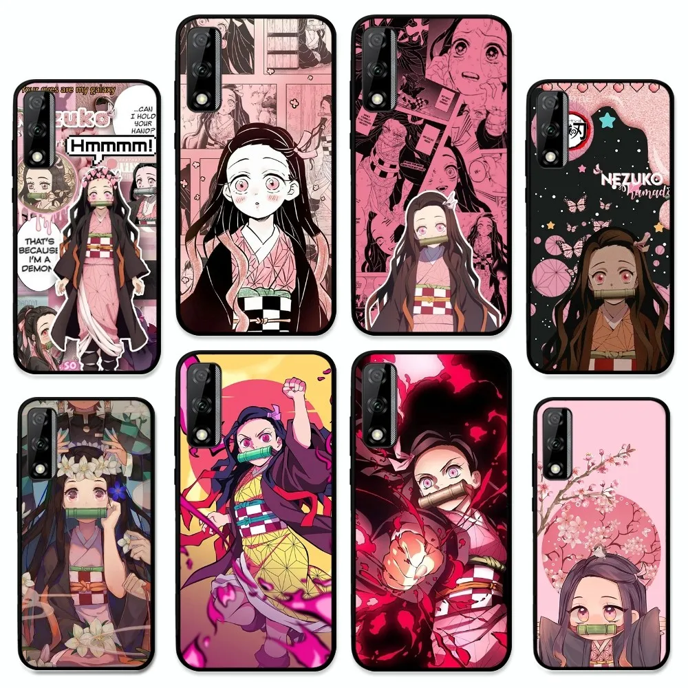 Cute N-Nezuko K-Kamado Phone Case For Huawei Y9 6 7 5 Prime Enjoy 7s 8 Plus 7a 9e 9plus 8E Lite Psmart Shell