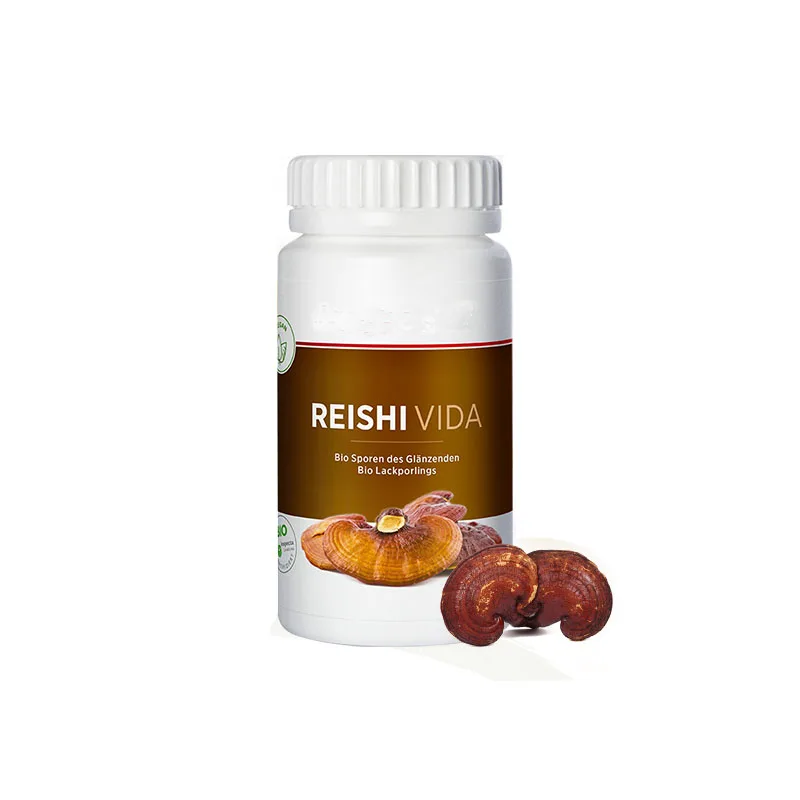 

High quality Organic broken Ganoderma lucidum spore powder enhance immunity reishi vida120 caps/bottle