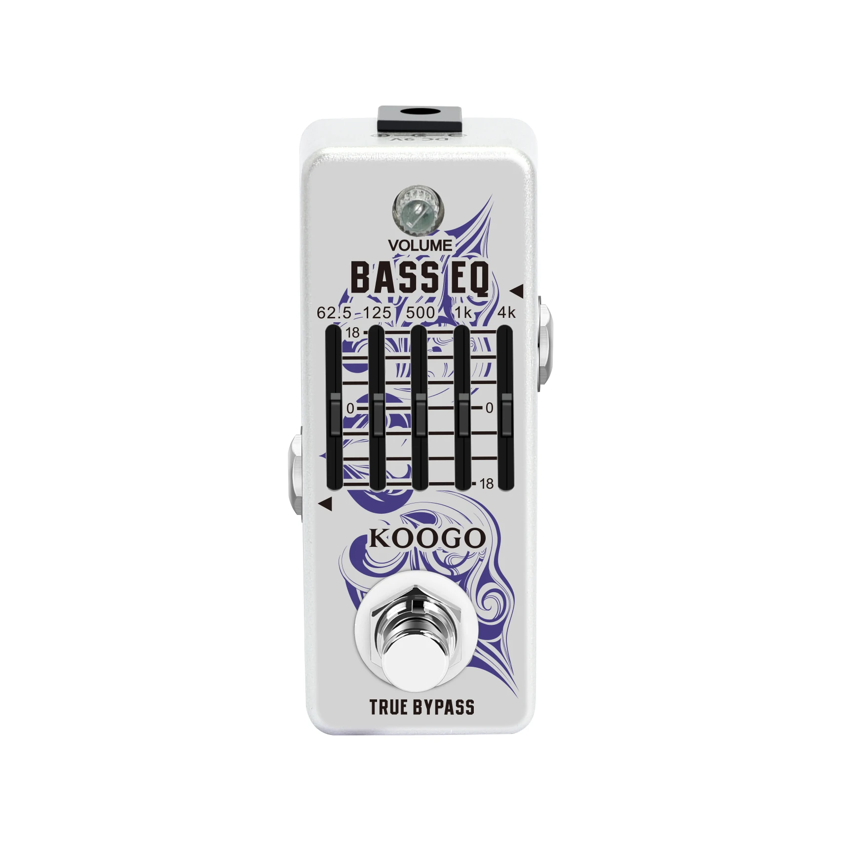 Koogo LEF-317B  Bass EQ Pedal 5 Band Equalizer Pedals For Bass Guitar With 5 Band Graphic Mini Size True Bypass