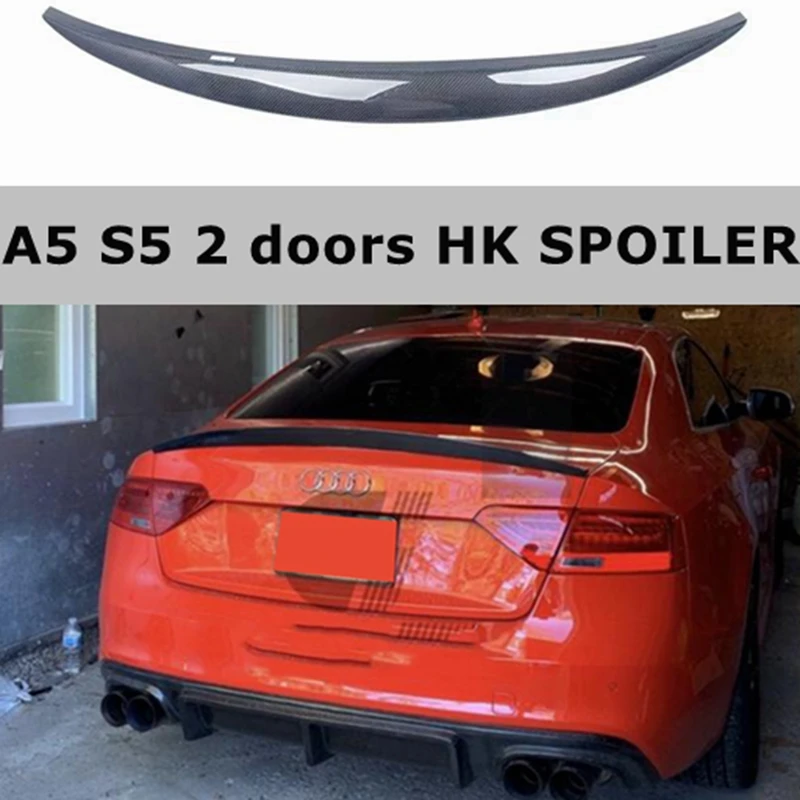 

Hong Kong HK style carbon fiber rear wing for Audi A5 S5 RS5 only for 2 doors 2009-2016 Wing lip spoiler auto par