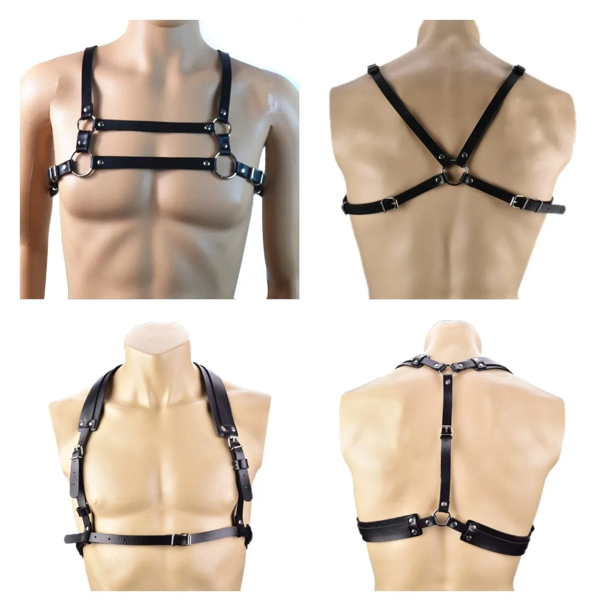 

1pcs Men's Faux Leather Lingerie Chest Harness Buckles Bondage Costume Sexy Shoulder Bondage Elastic Belt Erotic Hollow