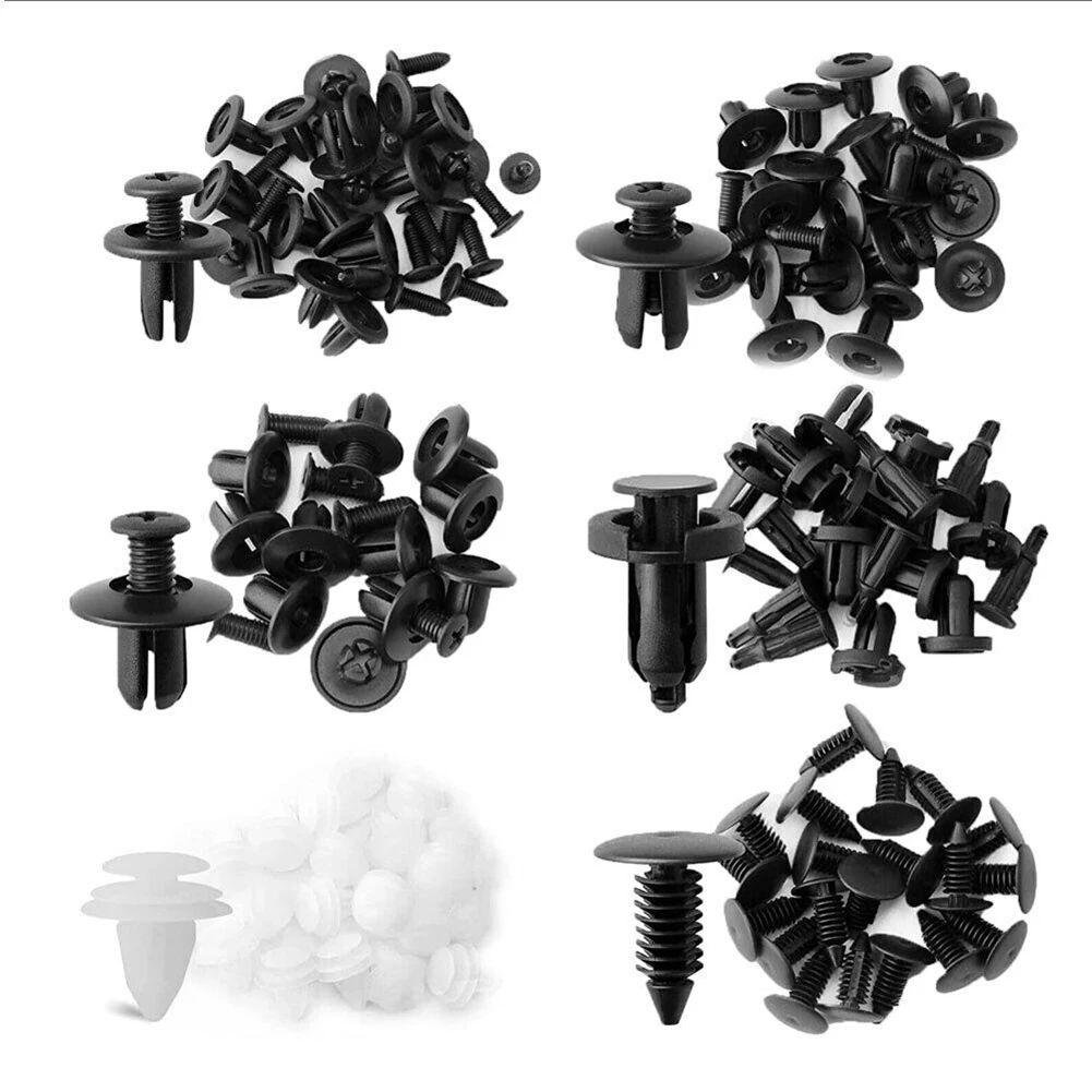 

High Quality Brand New Durable Car Trim Clips Universal Fit Car Auto Parts Plastic Screws Tool Waterproof 100 Pieces
