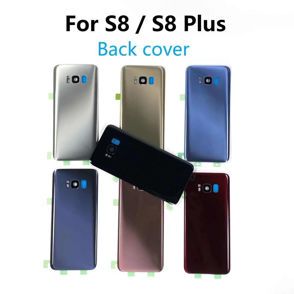 

Back Glass Cover Battery Door Camera Lens For Samsung Galaxy S8 Plus G955 G955F S8 G950 G950F Rear Case Housing Lid Shell Parts