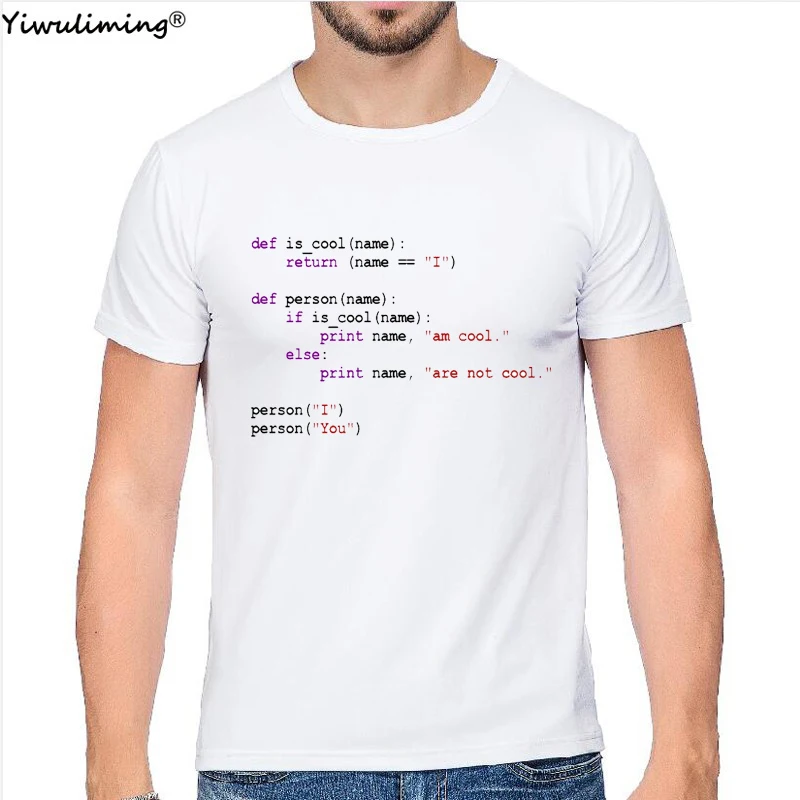 Funny Python Code I Am Cool T Shirts Developer Programmer Geek Summer Graphic Streetwear Short Sleeve Birthday Gifts T-shirt