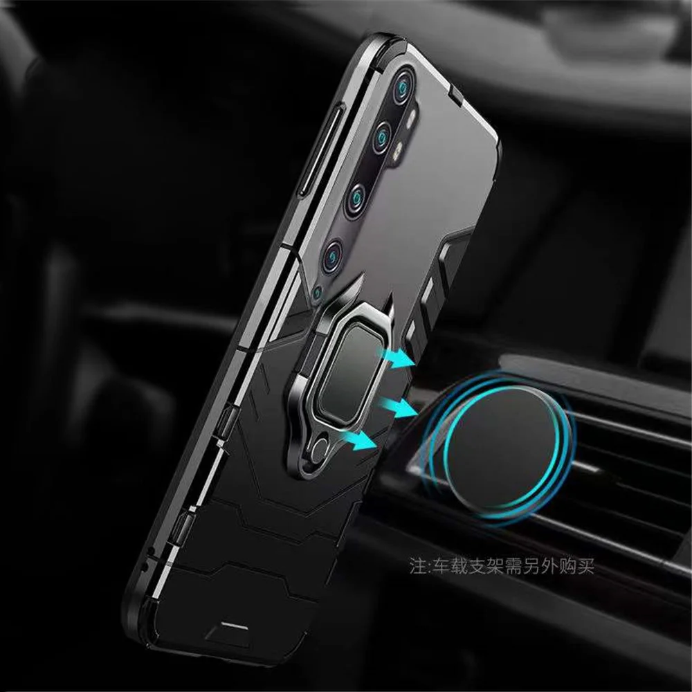 

Xiaomi Mi Note 10 Shockproof Armor Case for Xiaomi Mi Note 10 Mi 9 Pro Holder Car Ring Cover for Xiaomi Mi 9 Lite mix 2 CC9 Pro