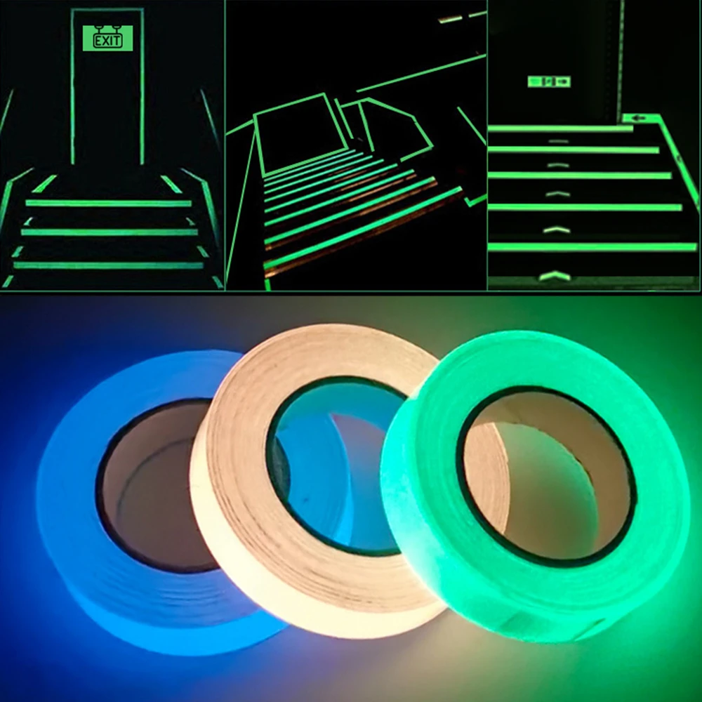 

Luminous Tape 3 Meters Self-adhesive Glow Emergency Logo In The Dark Safety Stage Stickers Home Decor Party Supplies Decorative