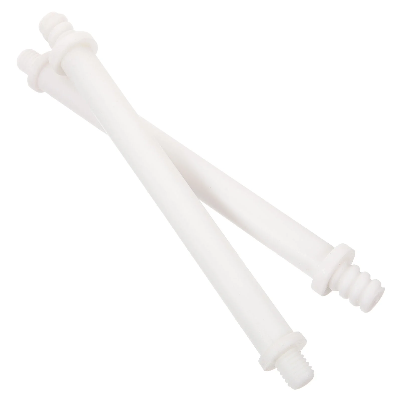 

2 Pcs Toilet Brush Handle Attachment Parts Brushes Accessories Pole Plastic Replacement Scrub Rv