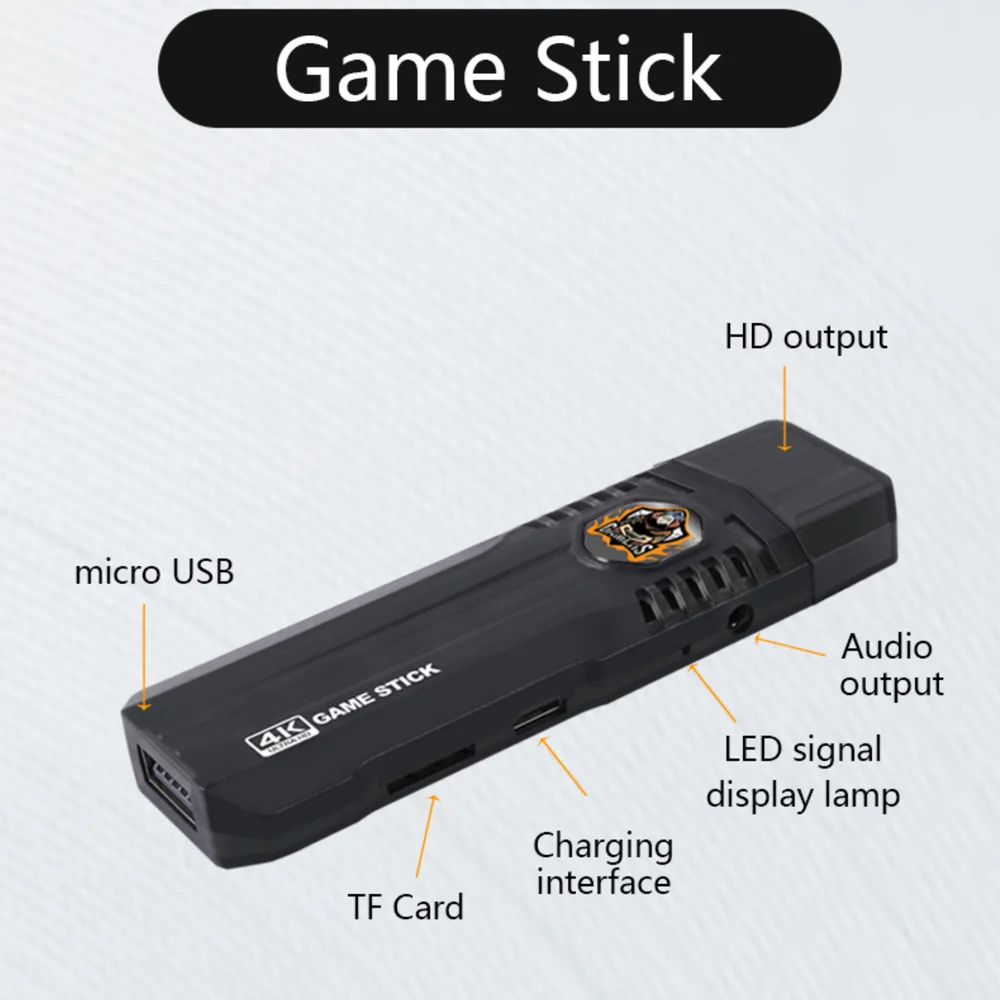 Игровая консоль в стиле ретро 64 ГБ 30000 классических игр беспроводная ручка 4K