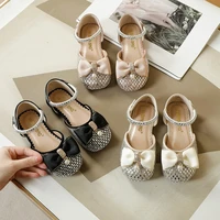 jy hight quality children girls pu princess shoes flat casual pearl bowknot sandals 23 35 pink beige black 168 38 xdb