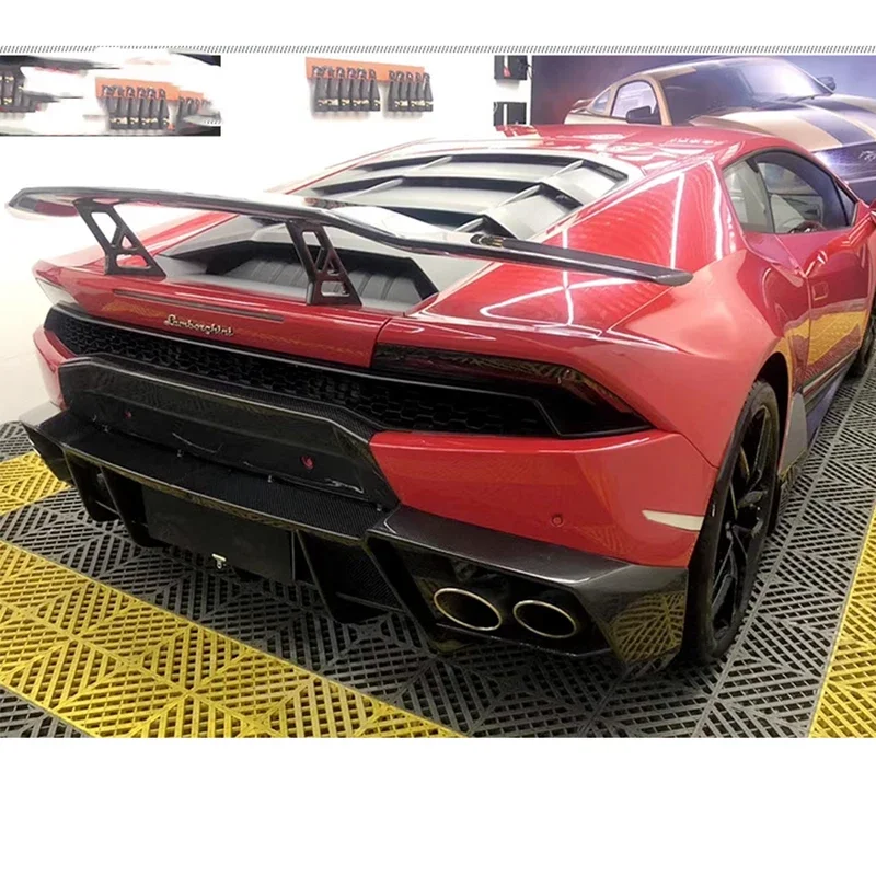Для Lamborghini Huracán LP580 LP610 углеродное волокно автомобильный задний бампер диффузор