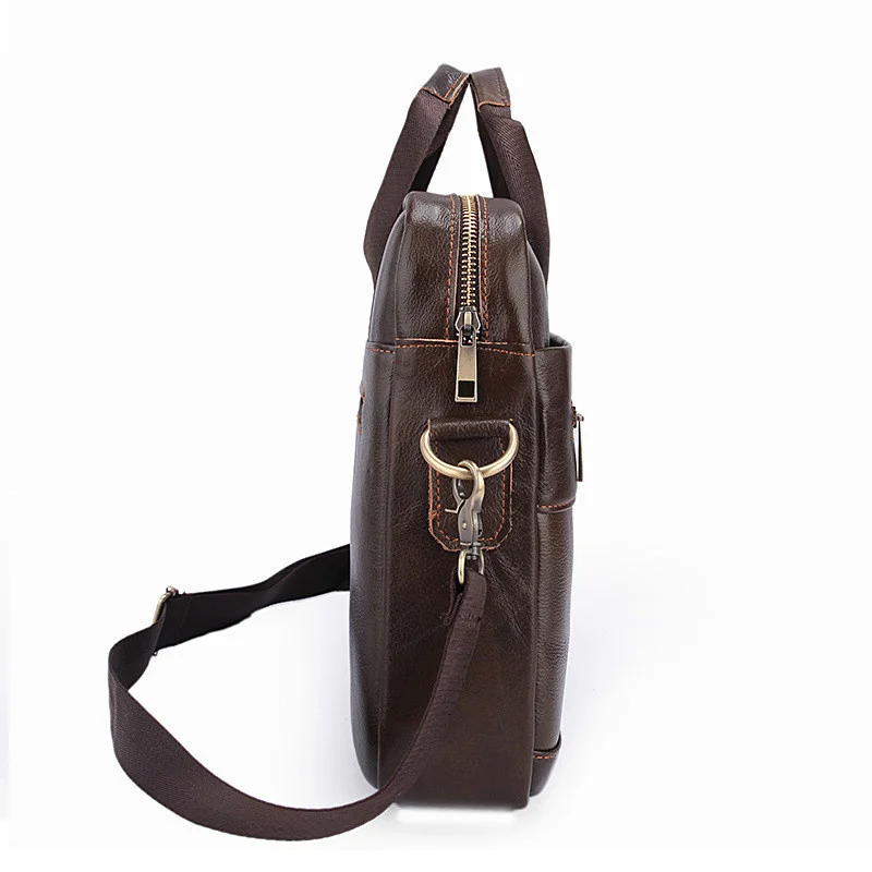 Genuine Leather Male Package Man Leisure Time Business Affairs Briefcase Cross Section Men's Single Shoulder Satchel Handbag