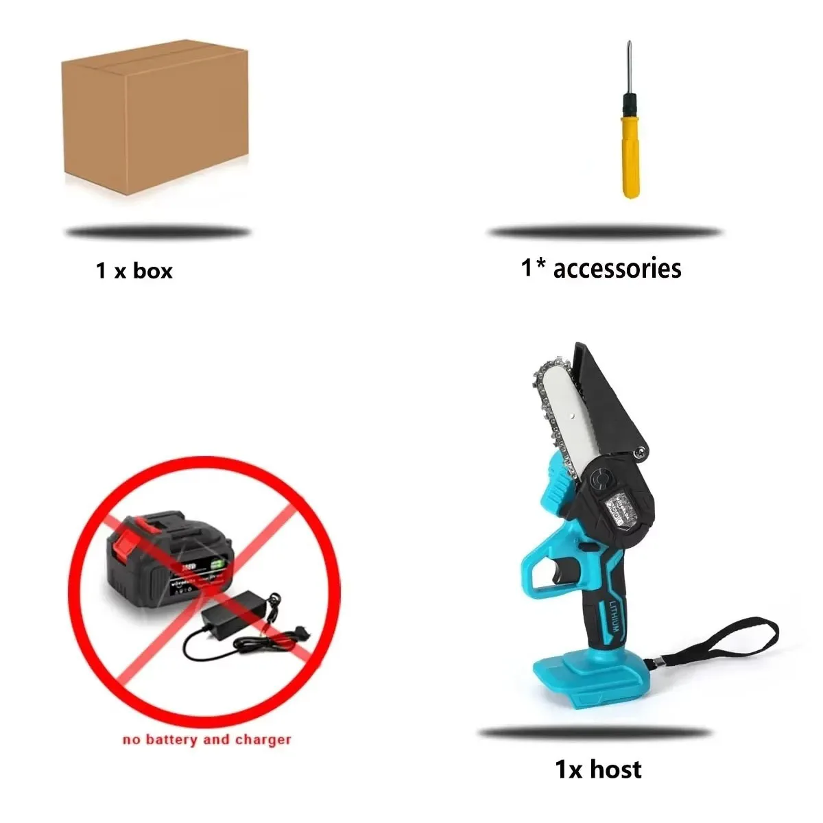 

Электрическая цепная пила WOYOFADA 4 дюйма, аккумуляторная, беспроводная