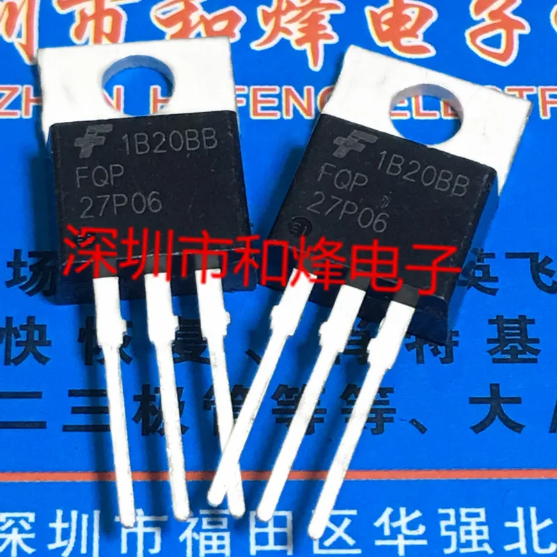 

5PCS-10PCS FQP27P06 TO-220 60V 27A On Stock New And Origjnal