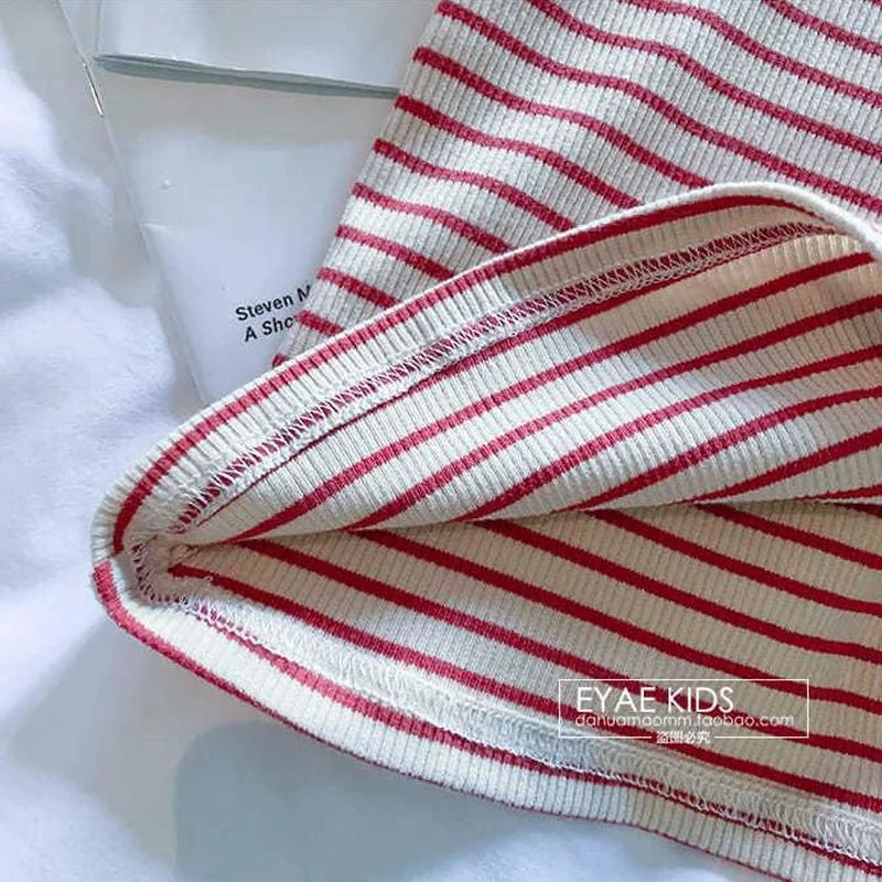 Детская футболка в полоску из органического хлопка с коротким рукавом |