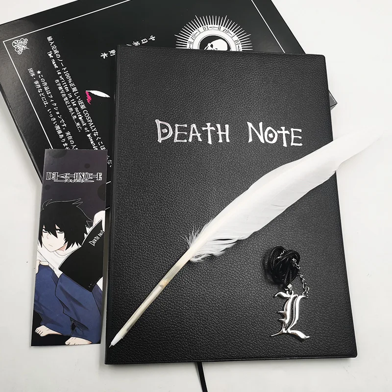 Набор из блокнота аниме Death Note A5 B5 кожаный журнал блокнот ожерелье перо ручка