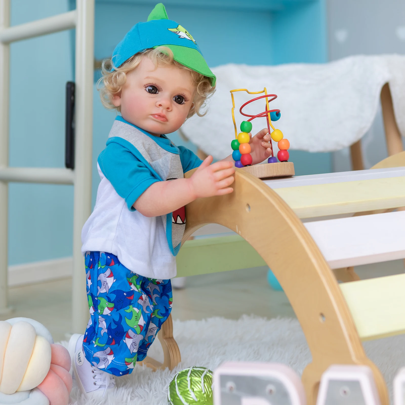 55CM Full Body Soft Silicone Vinyl Real Touch Reborn Baby Bo