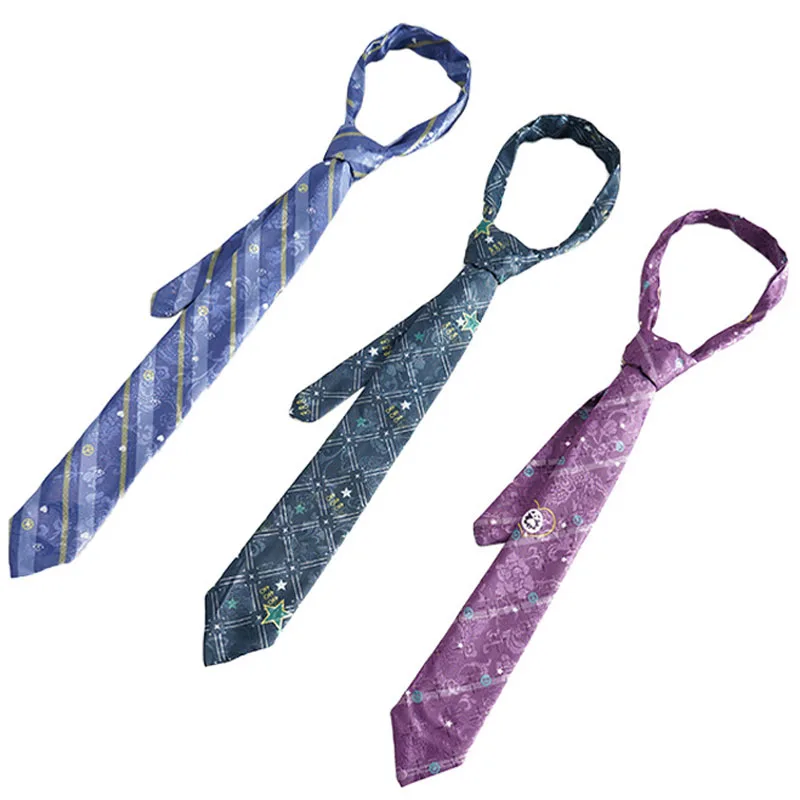 

Halloween JoJo's Bizarre Adventure Kujo Jotaro Necktie Cosplay Giorno Giovanna Neck Tie Christmas Birthday Carnival Party Gifts