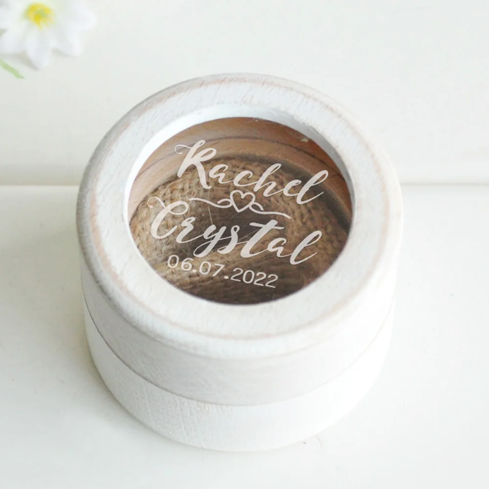 

Personalized Wedding Ring Box Rustic Wooden Wedding Ring Bearer Box Custom Engagement Ring Holder Anniversary Gift Wedding Decor