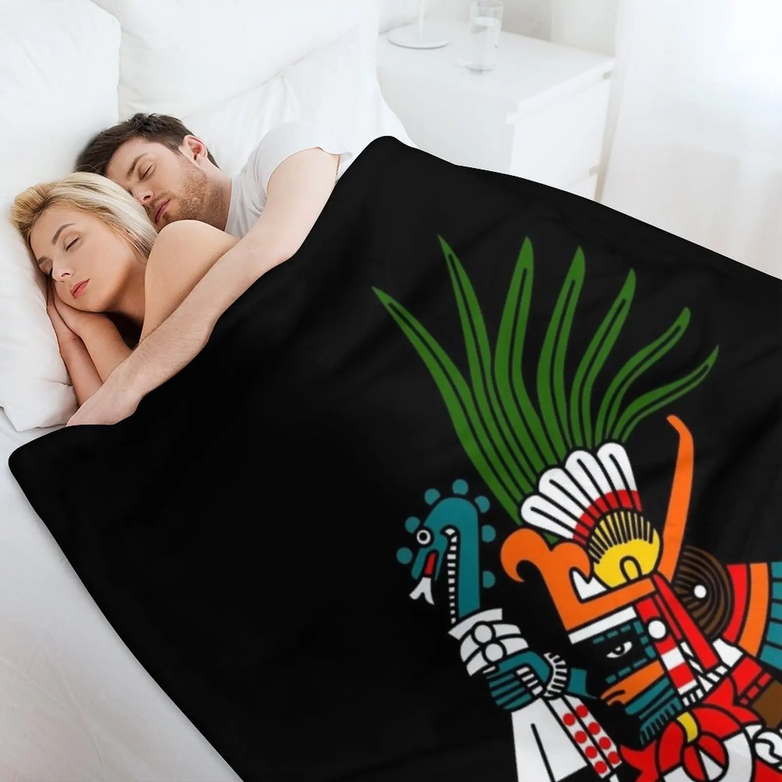 Ацтекское божество Huitzilopochtli Бирюзовый принц Наше лорда Codex Borbonicus. Одеяло Плюшевые