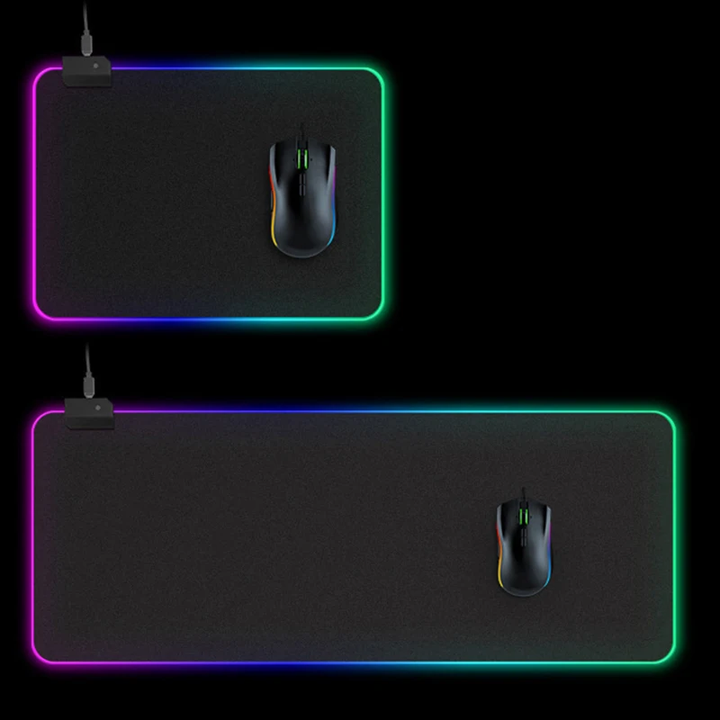

Черный большой RGB коврик для мыши, игровой коврик для мыши XXL, игровой коврик для мыши, коврик для мыши 800x30 0, Настольный коврик для ПК с подсве...