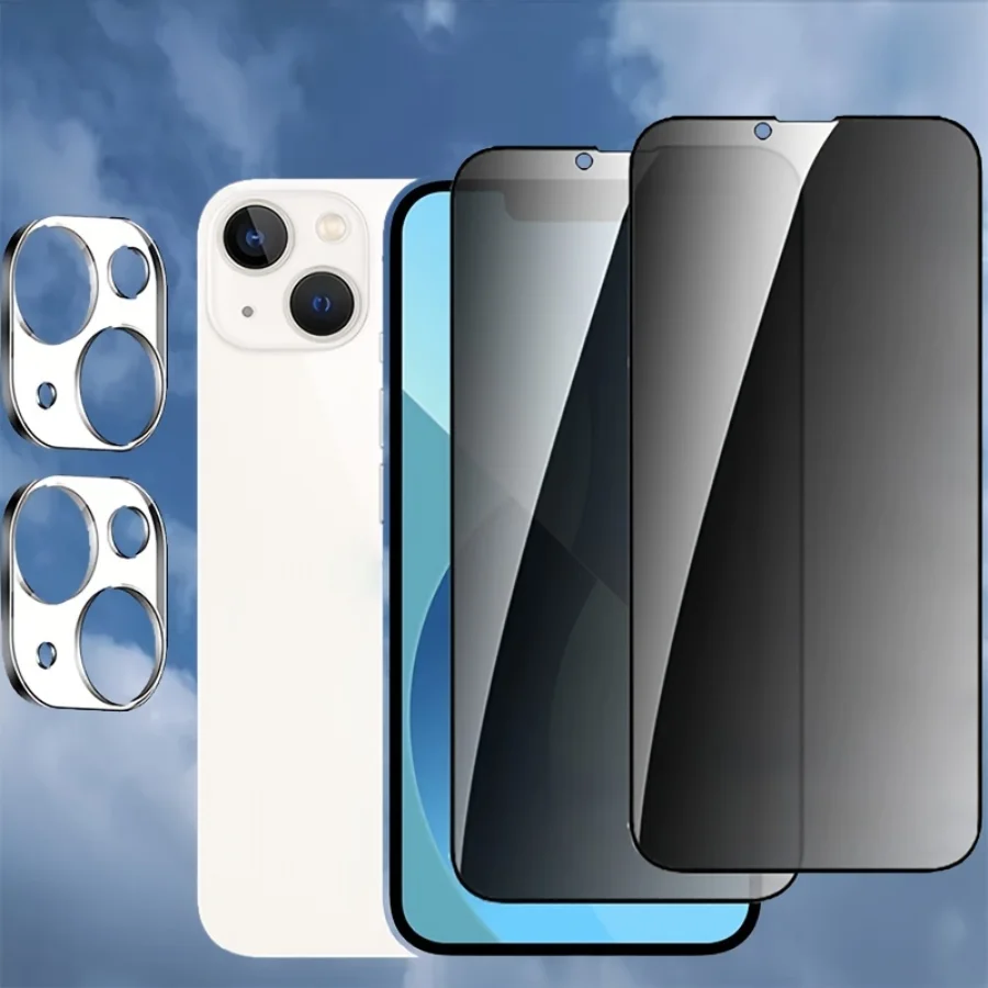 

Privacy Tempered Glass Screen Protector Film With Camera Lens Protector For Apple Iphone 14 13 12 11 Pro Max Plus