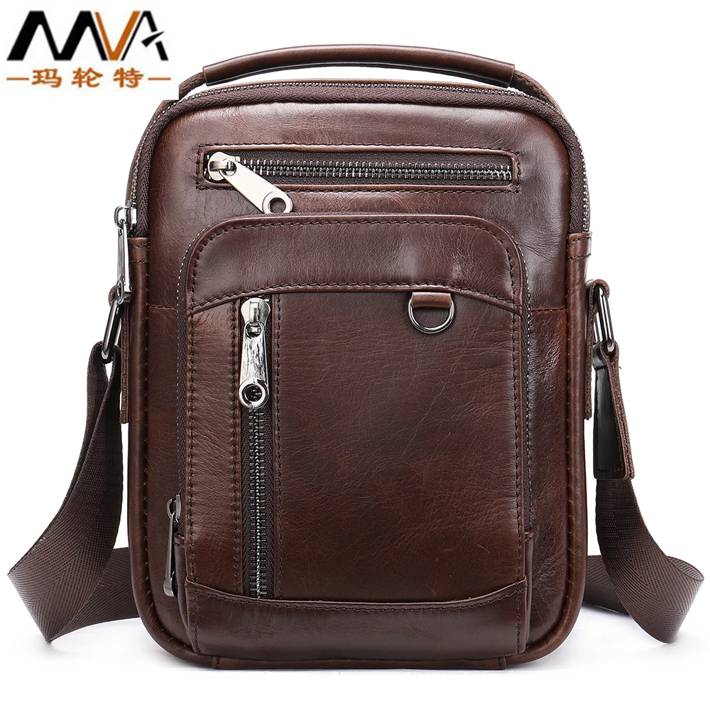 Business commuting mens cross body bag  First layer cowhide New hand bags  Luxury brand Vertical Square fashion shoulder bag