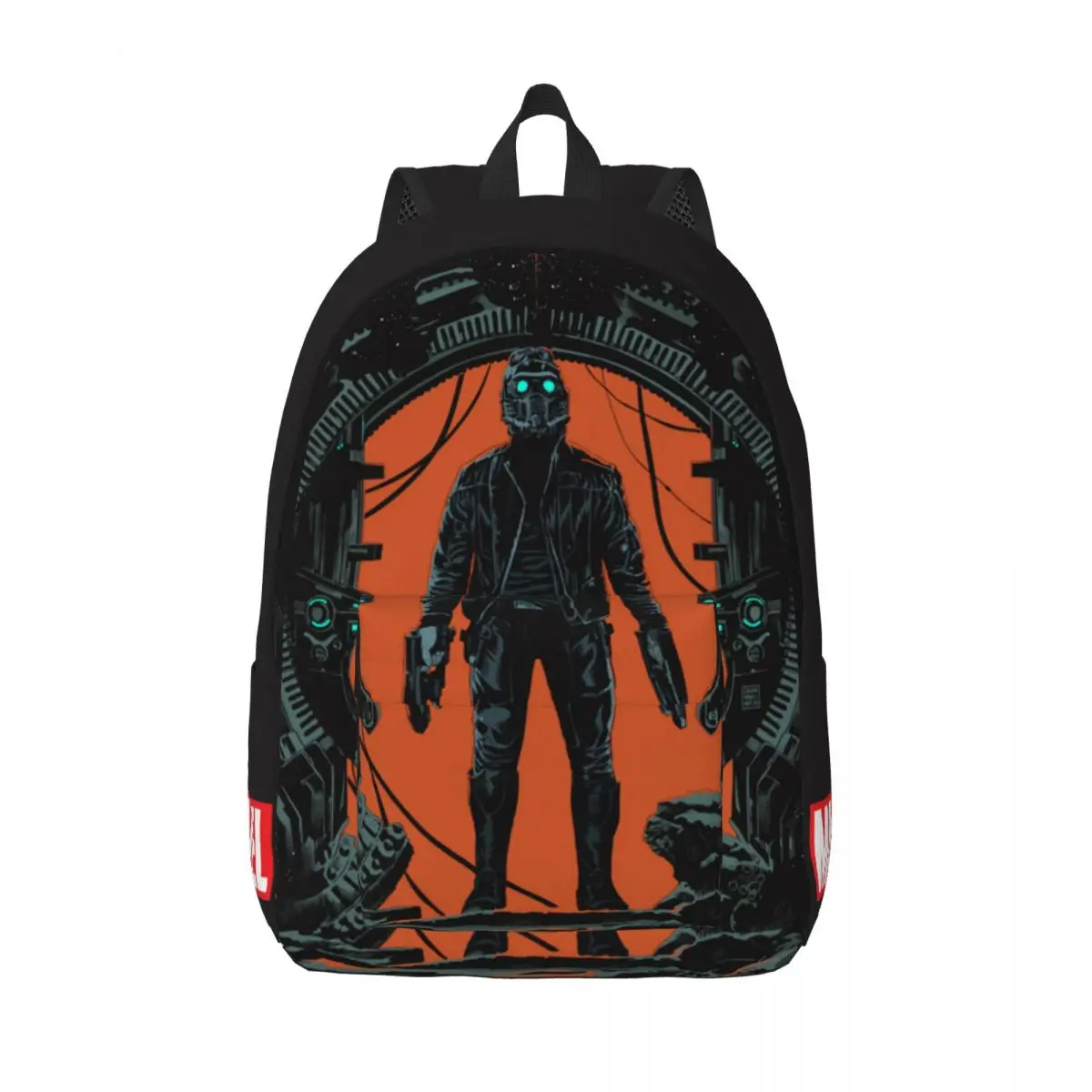 Рюкзак для путешествий мужчин и женщин персонализированный черный с красными