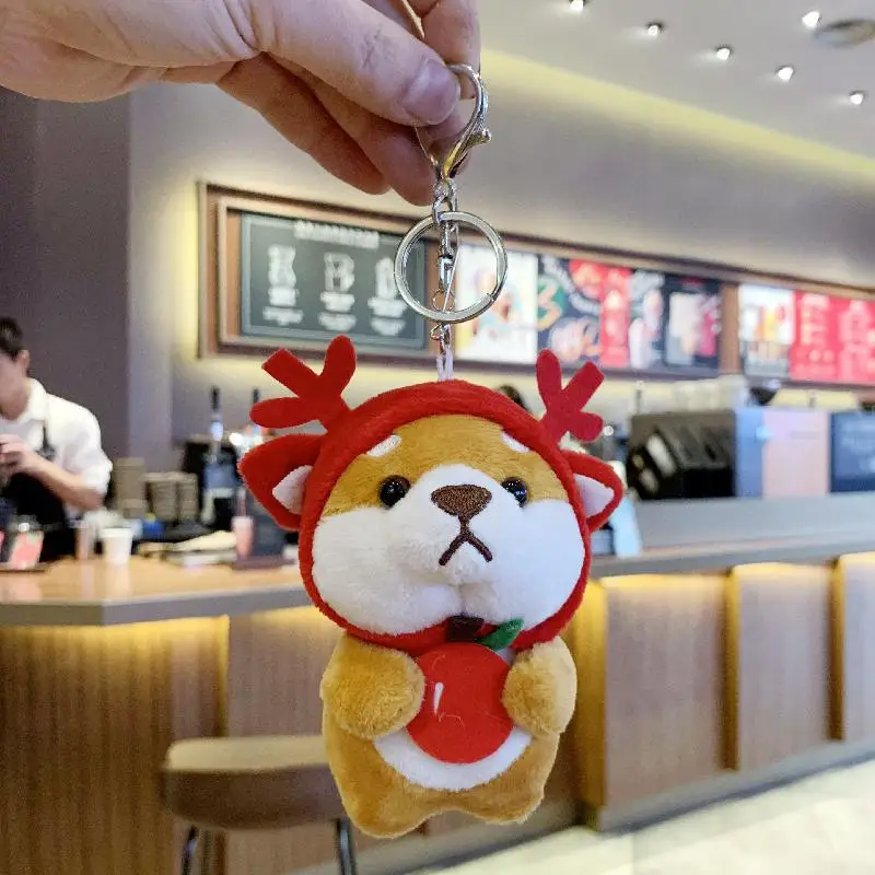 Дешевый оптом милый плюшевый брелок Keji Shiba Inu собака Плюшевые аксессуары Kpop