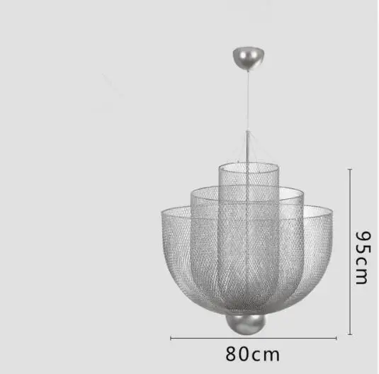 Meshmatics Pendant lamp Metal birdcage Chandelier for Restaurant Bedroom living room LED Dimmable gold sliver mesh Pendant light
