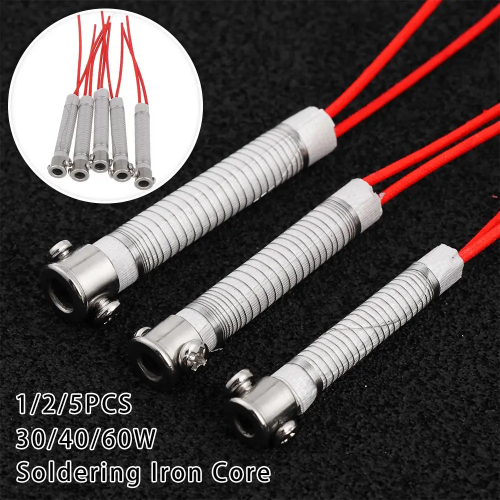 

1/2/5pcs 220V 30W40W60W Electric Soldering Iron Core External Heating Element Replacement Welding Tool Metalworking Accessory