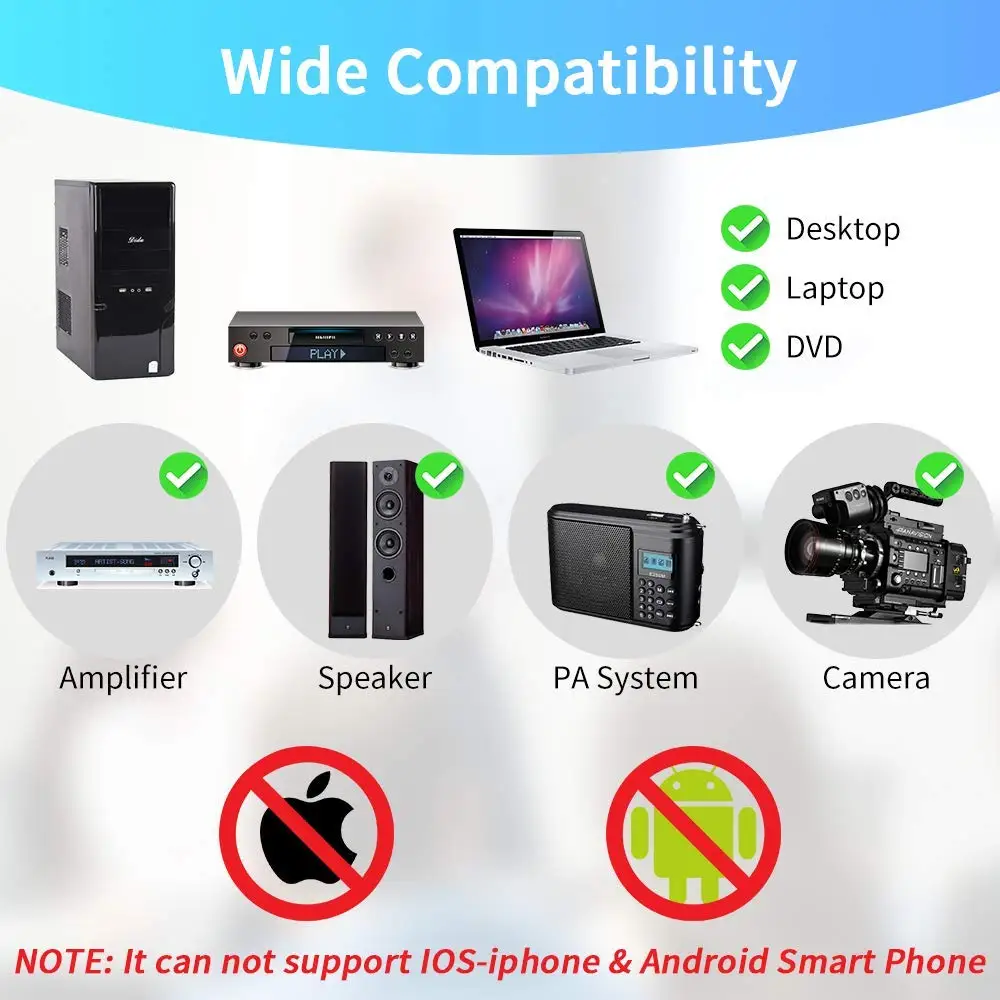 Беспроводная микрофонная гарнитура 50 м УВЧ для голосового усилителя Полученная