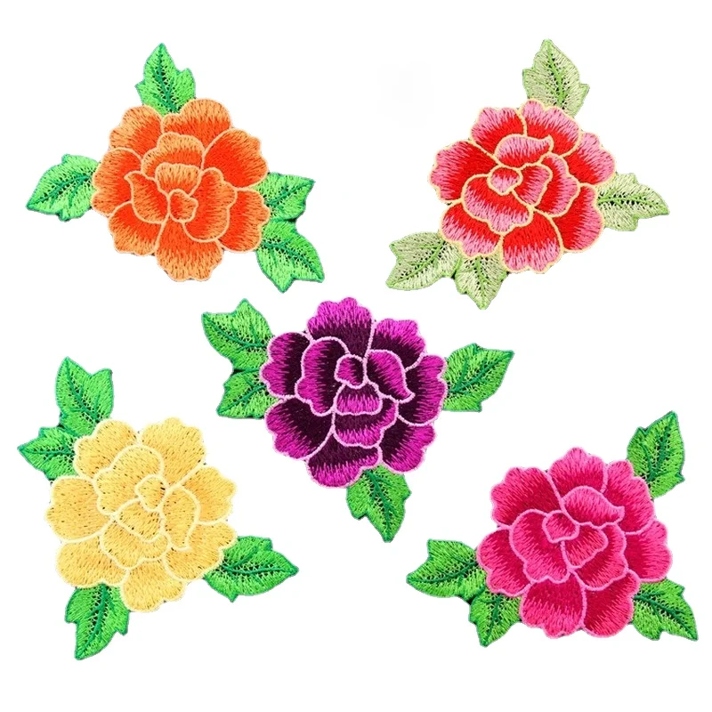 

20 шт./партия, шикарные нашивки с цветочным пионом