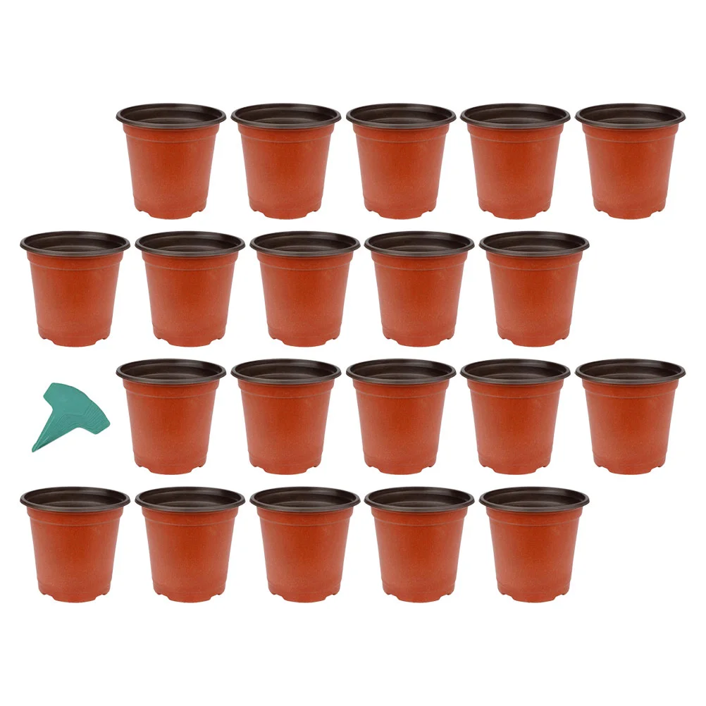 

1 Set of Flower Pots Nutrition Cups Plastic Simple Nursery Pots Garden Tools