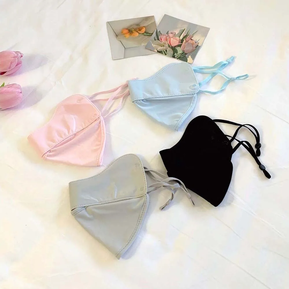 Дышащая анти-УФ-маска из ледяного шелка маска для лица защита от ультрафиолета