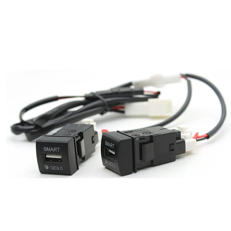 

USB Interface Socket Car Dual Socket QC3.0 Quick Charger Car Charger Cell Phone Charger Auto Accessories Use For Toyota Corolla