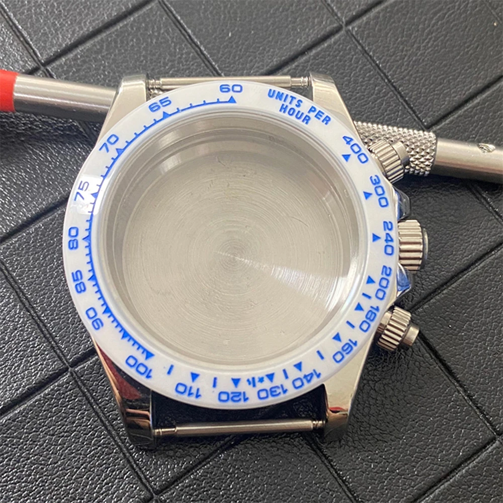 Stainless Steel Ceramic Bezel Gold Black Color Watch Case Watch Strap Modification Accessories for VK63 Movement