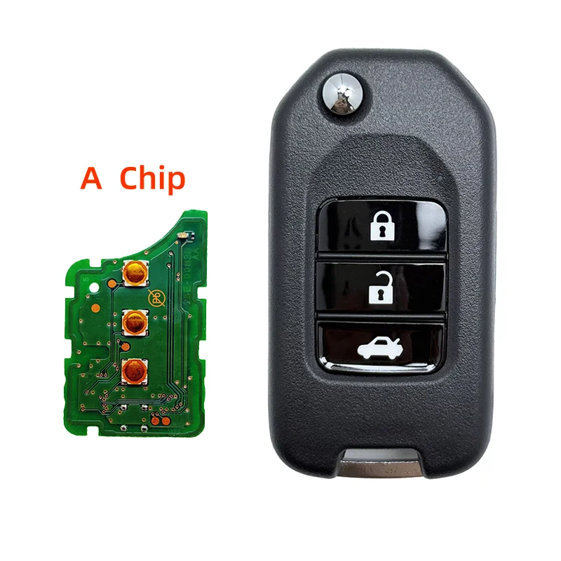 

HLIK6-3T TWB1G721 3 кнопки умный дистанционный флип-брелок 433 МГц ID47 A/G чип для Honda Civic Accord CR-V HR-V Jazz XR-V