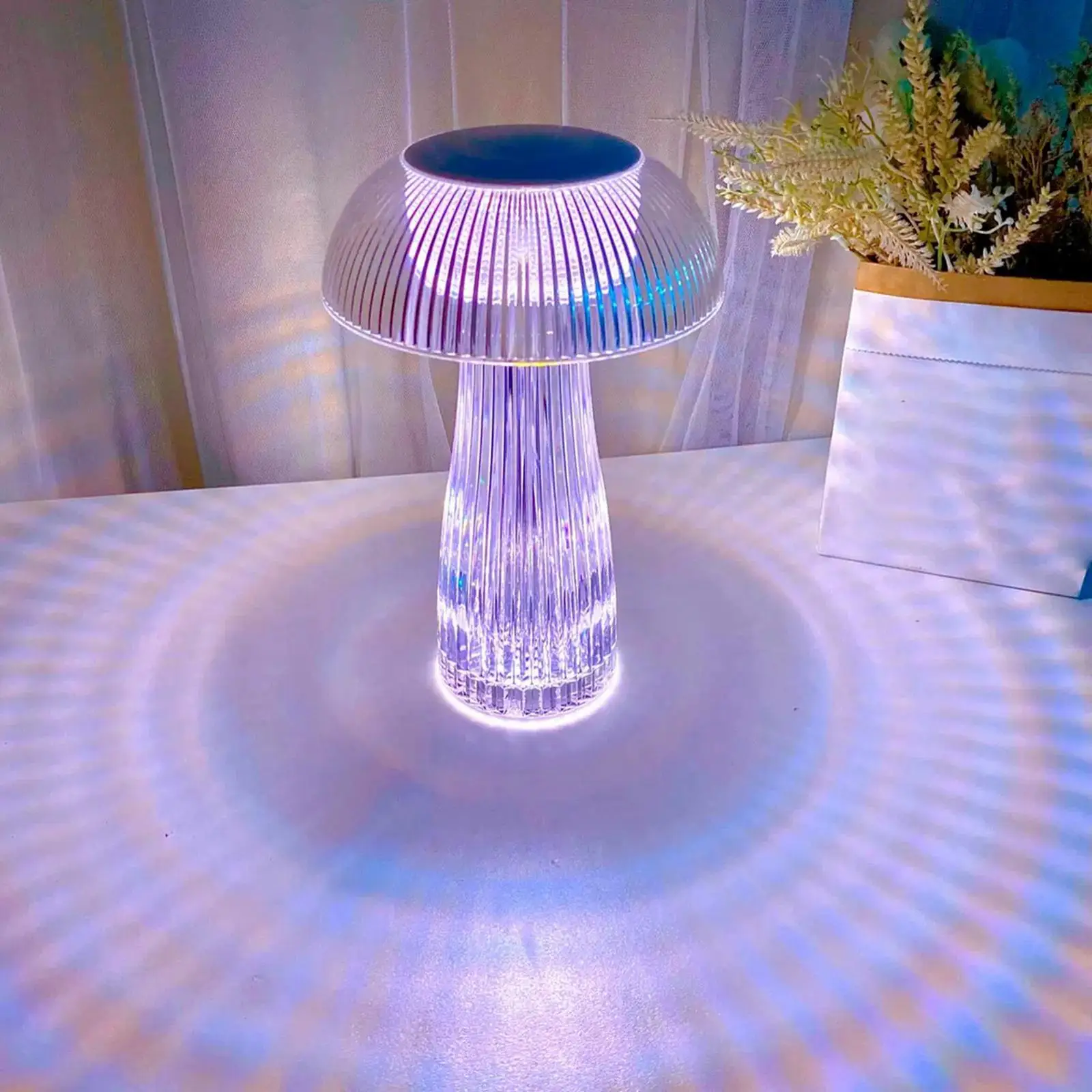

Modern Mushroom Table Lamp Desk Light Remote Control Night Light Dimming Office Kitchen Bedroom Kids Baby Room Decoration