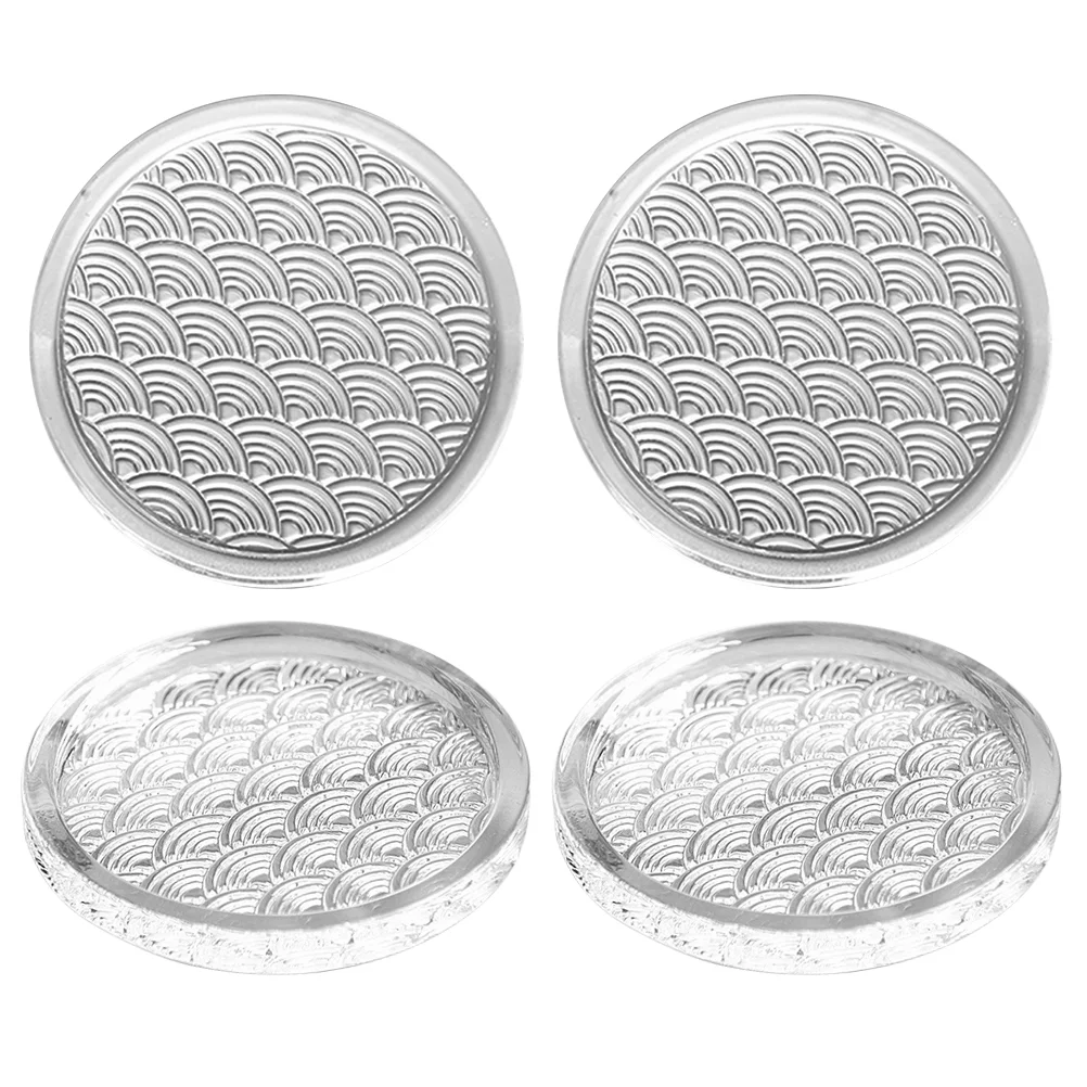 

4pcs Coasters Cup Mats Drink Cup Coasters Table Decorations Round Coasters