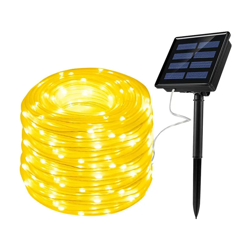 

Royalulu LED Solar String Lights Rope Tube Light Warterproof Fairy Light Christmas Garden Street Patio Balcony Deco Garland Lamp