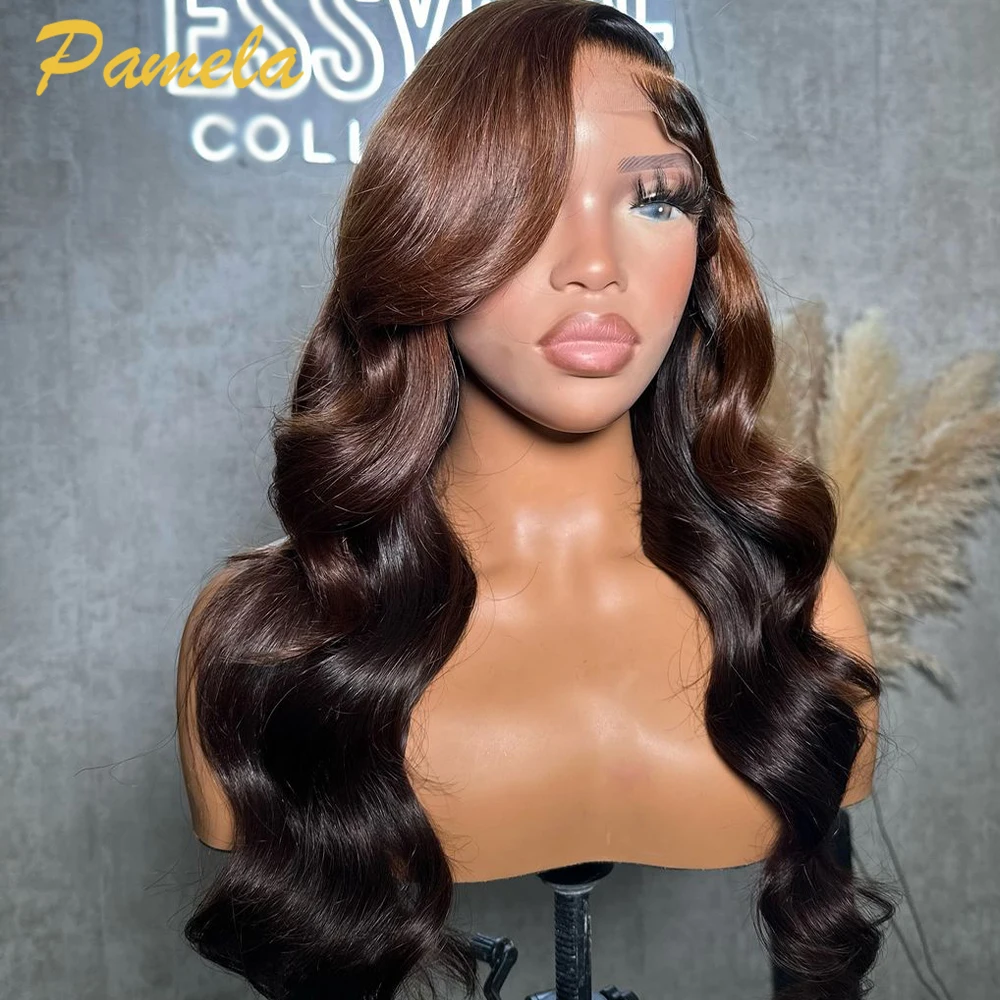 250% High Density Highlight Ombre Blonde 13x4 HD Кружевные фронтальные парики Объемная волна