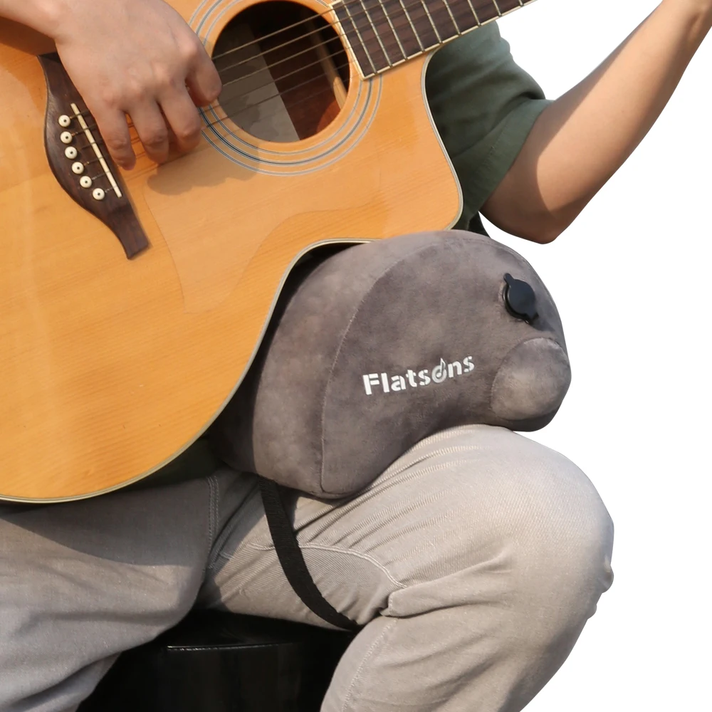 

FLATSONS Inflatable Guitar Cushion Press Guitar Rest Flocked Fabric Guitar Cushion for Classical Acoustic Electric Guitar Player