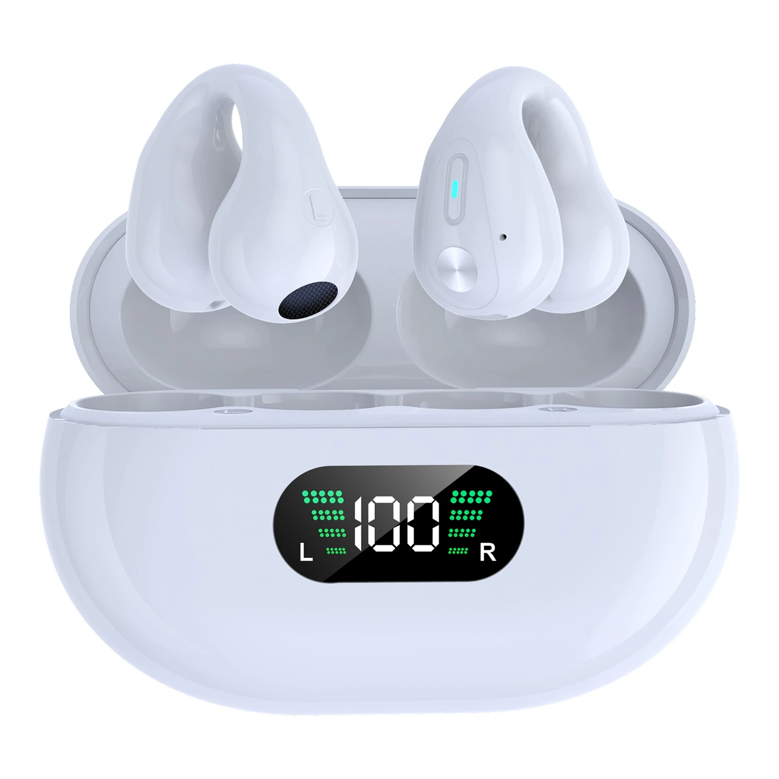 Спортивные наушники-вкладыши Bluetooth 5.3 со светодиодным дисплеем для спортивных
