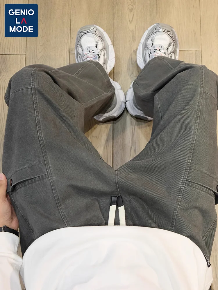 Мужской Свободный комбинезон Senma up прямые повседневные брюки в американском