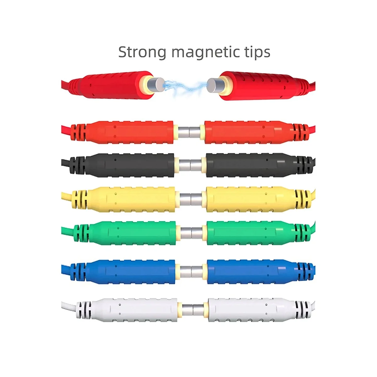 6 шт. силиконовые магнитные пружины 30 В переменного тока 5 А 3 фута