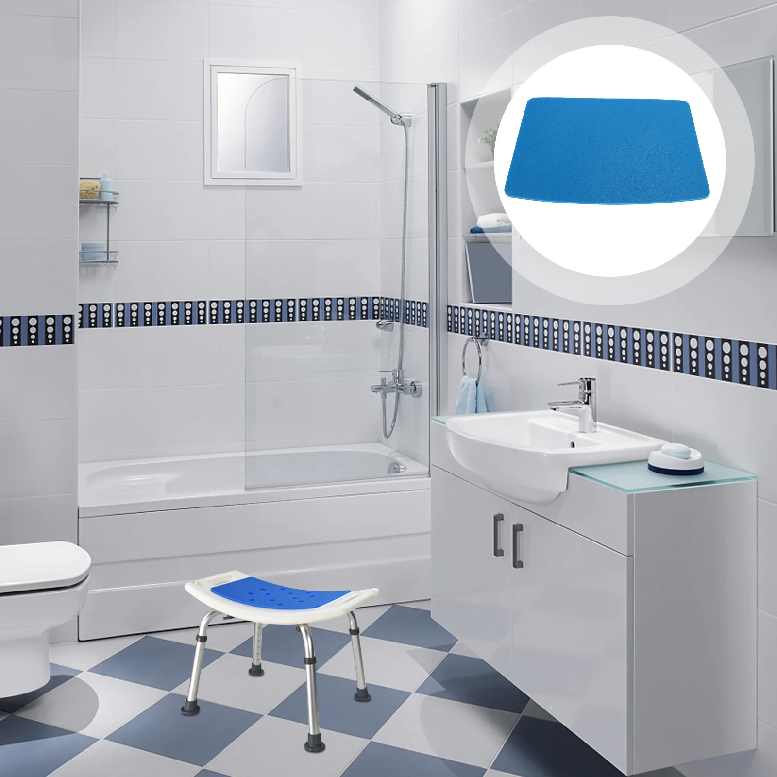 

Shower Bench Cushion Bubble Bath Mat Chair Cushion Bath Kneeling Pad Bathroom Stool Cushion Kneeling Mat Shower Stool