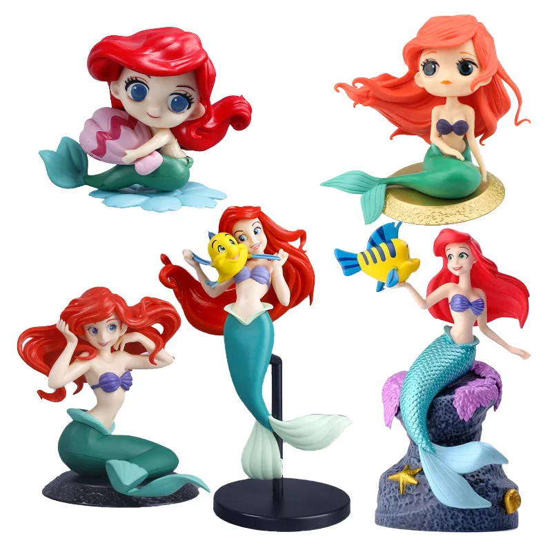 The Little Mermaid Fish Cartoon Beauty Model Anime Collection Action Figure Kids Toys Birthday Gift