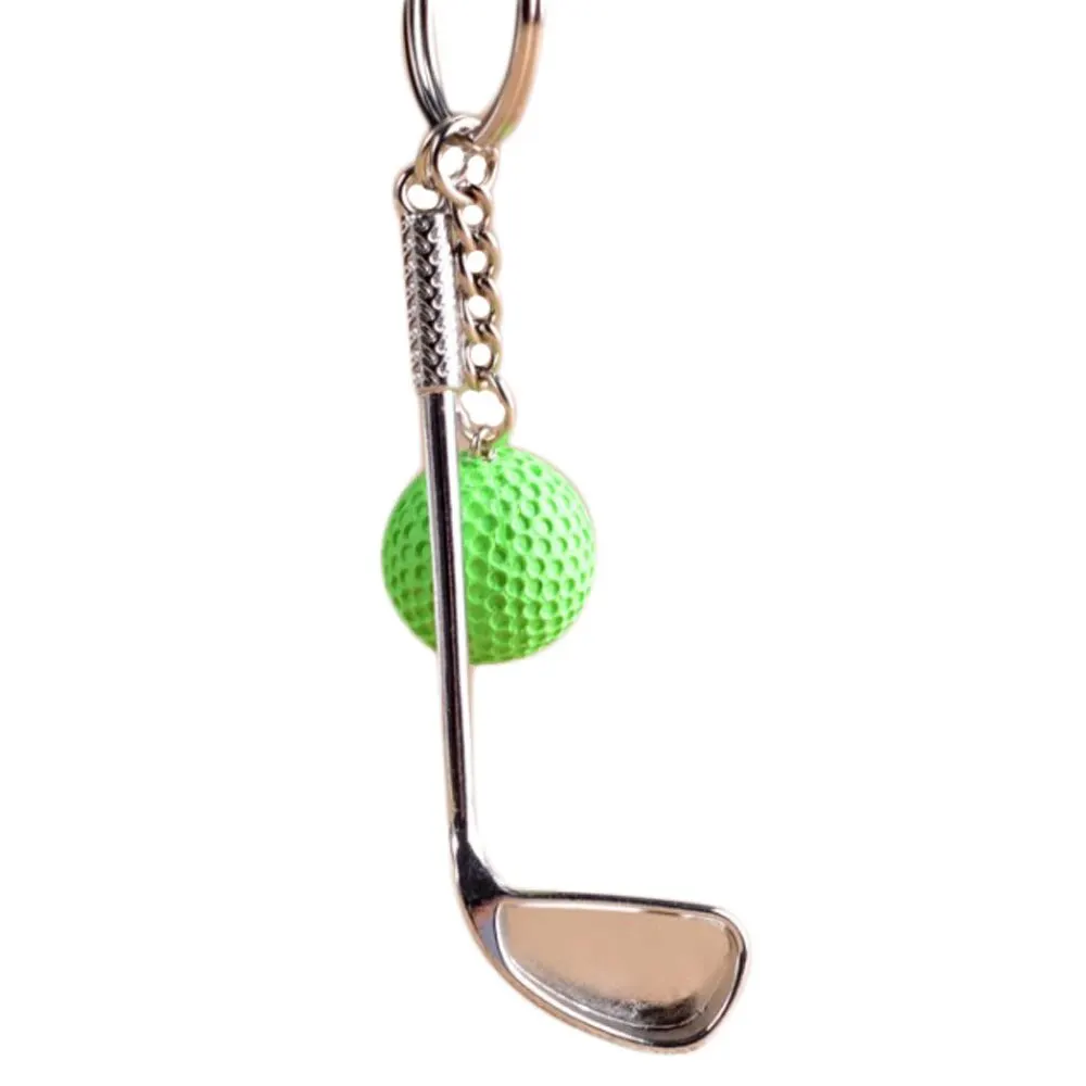 

Golf Key Chain Sports Keychain Metal Key Ring Sports Clubs Lovers Birthday Split Keyring Pendant Car Accessories