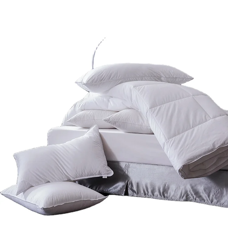 

Luxury 70% white goose down filling and 100%233T feather proof hote duvet and pillow insert for luxury five star hotel