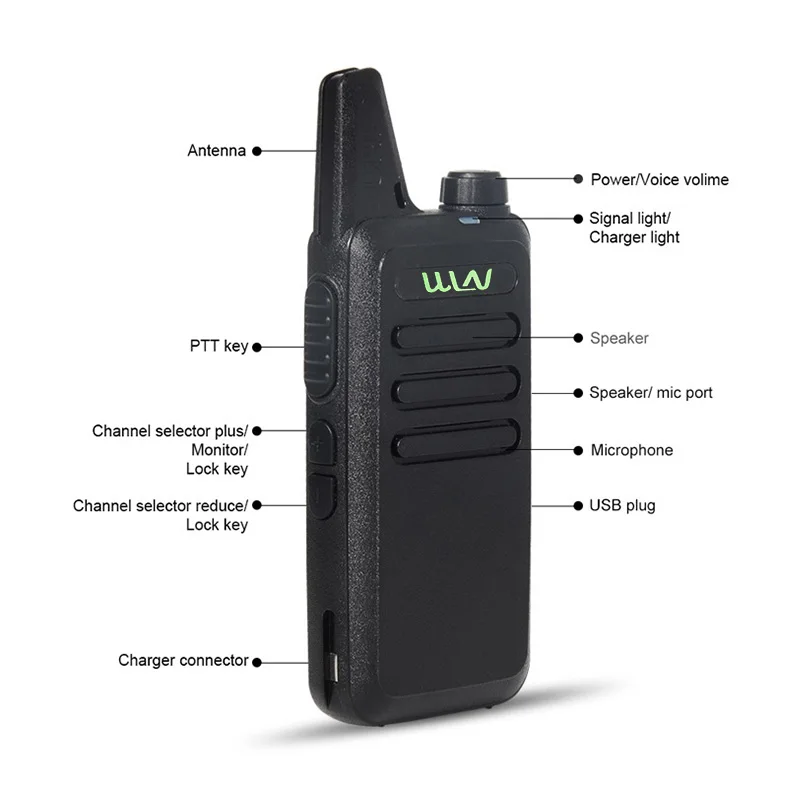 WLN KD C1 mini walkie talkie professional 1 or 2 UHF 400-470mHz supporting 16-channel Ham CB radio walkie talkie long range